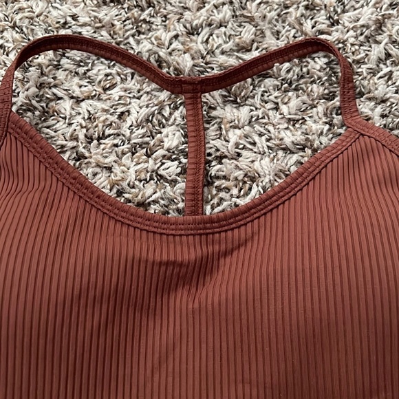 Chocolate Ribbed Active Top - Picture 5 of 12